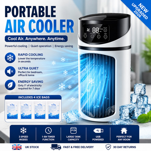 Speeds portable air cooler - 6-speeds,