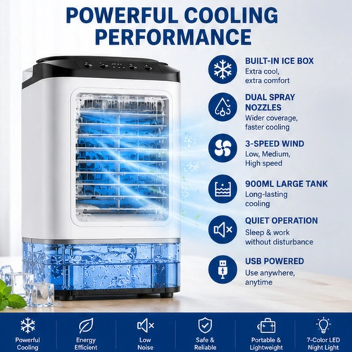 Speeds portable air - 3-speeds, cooler